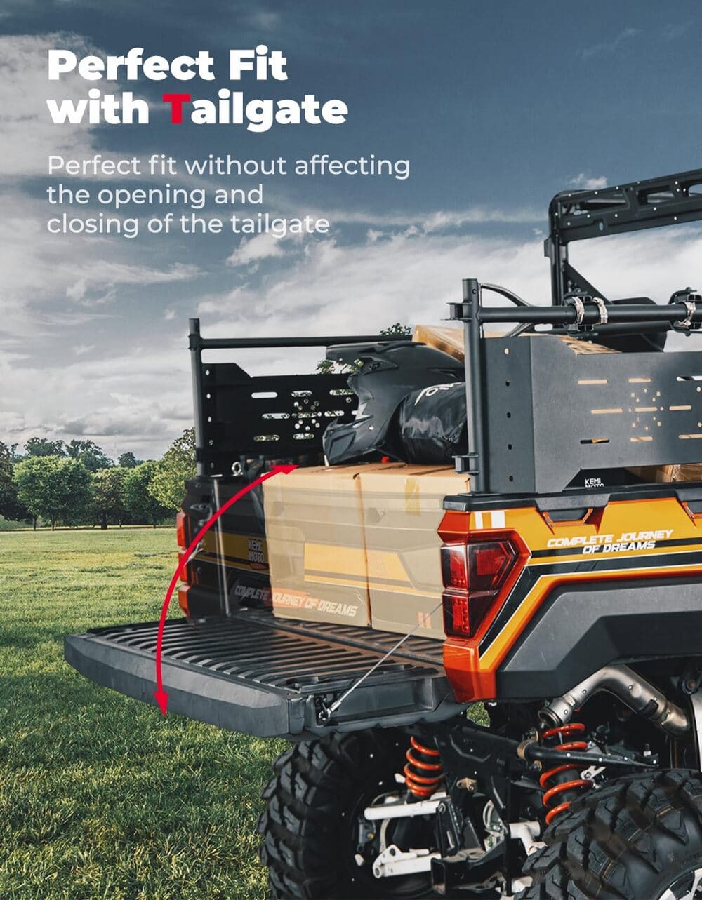 Kemimoto Polaris Ranger XP 1000/900 Heavy Duty Rear Cargo Rack