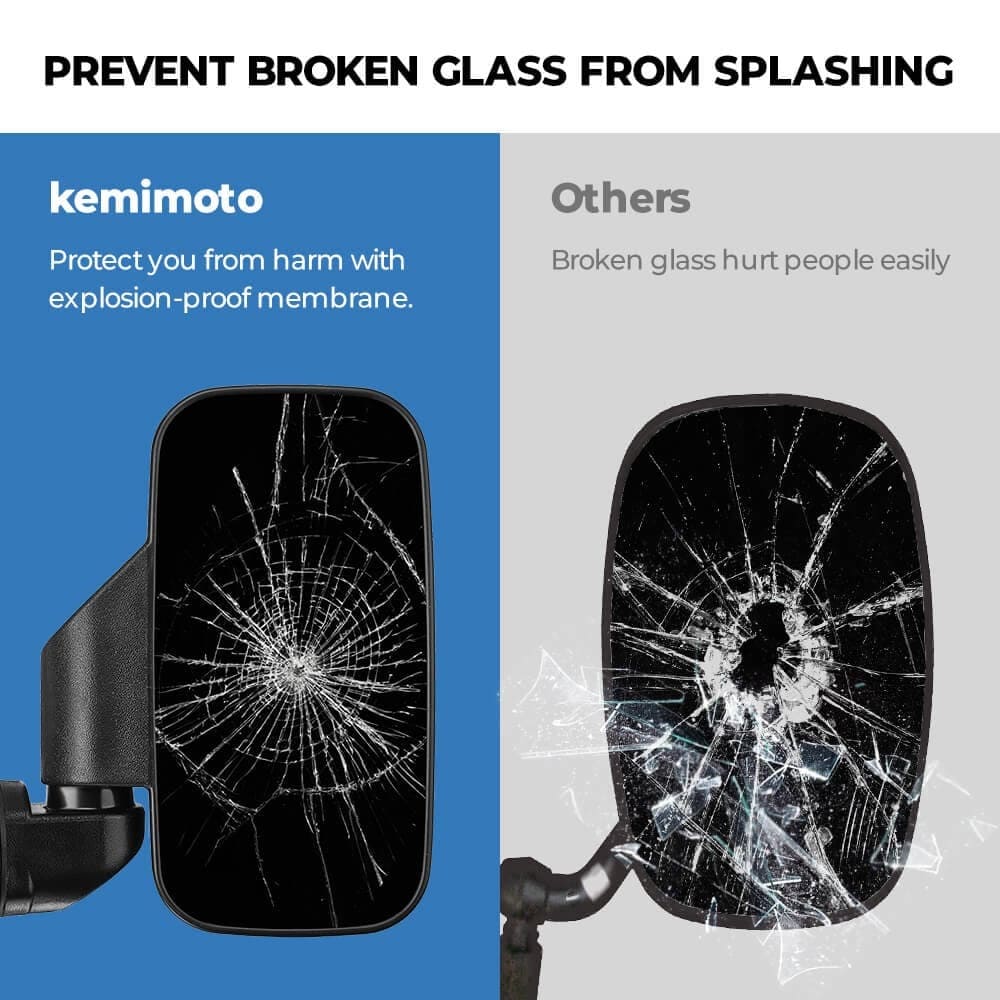 Kemimoto Polaris Ranger XP 1000 Adjustable Side Mirrors & Rear View Mirror