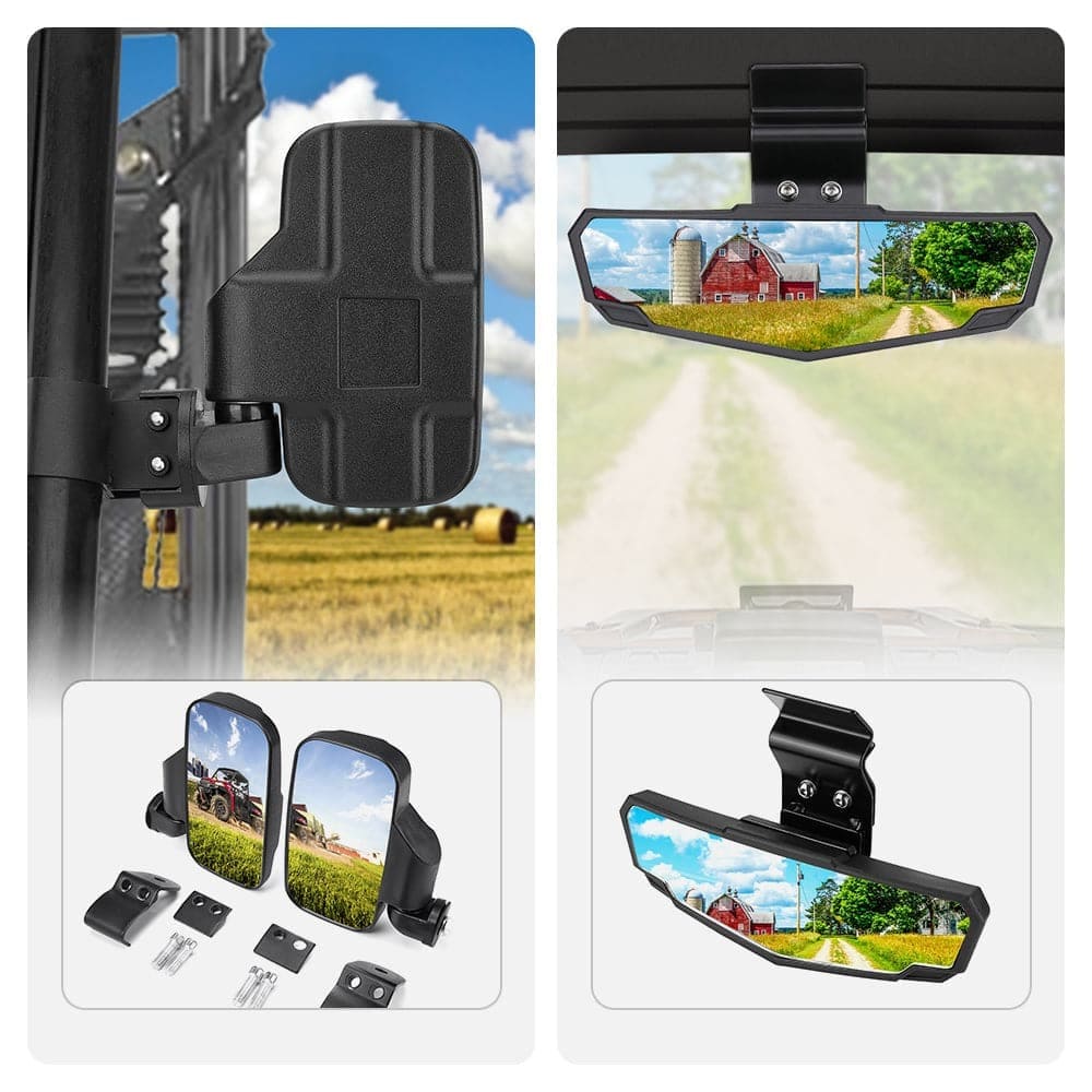Kemimoto Polaris Ranger XP 1000 Adjustable Side & Rear View Mirror