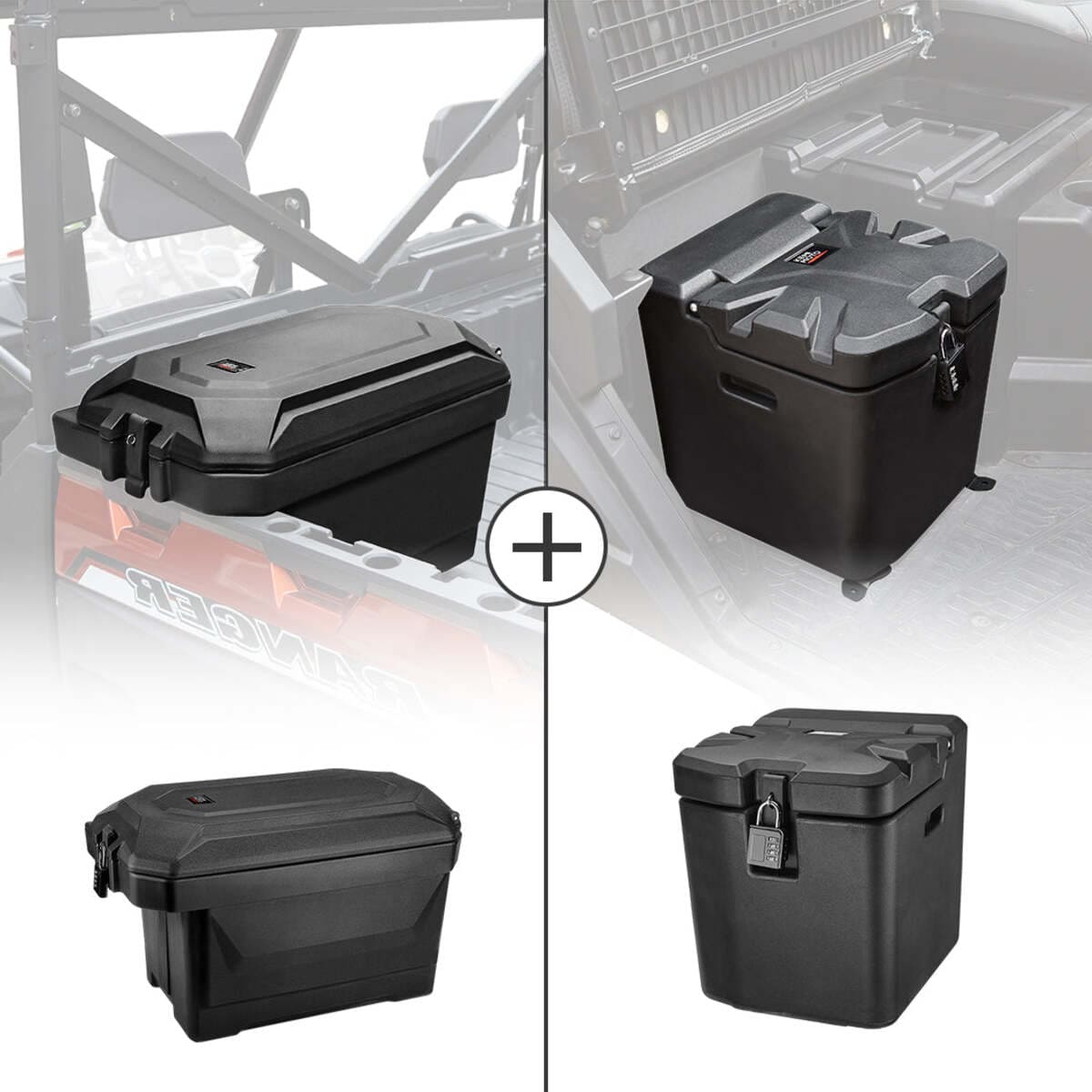 Kemimoto Polaris Ranger XP 1000 Big Size Cargo Box & Under Seat Storage Box