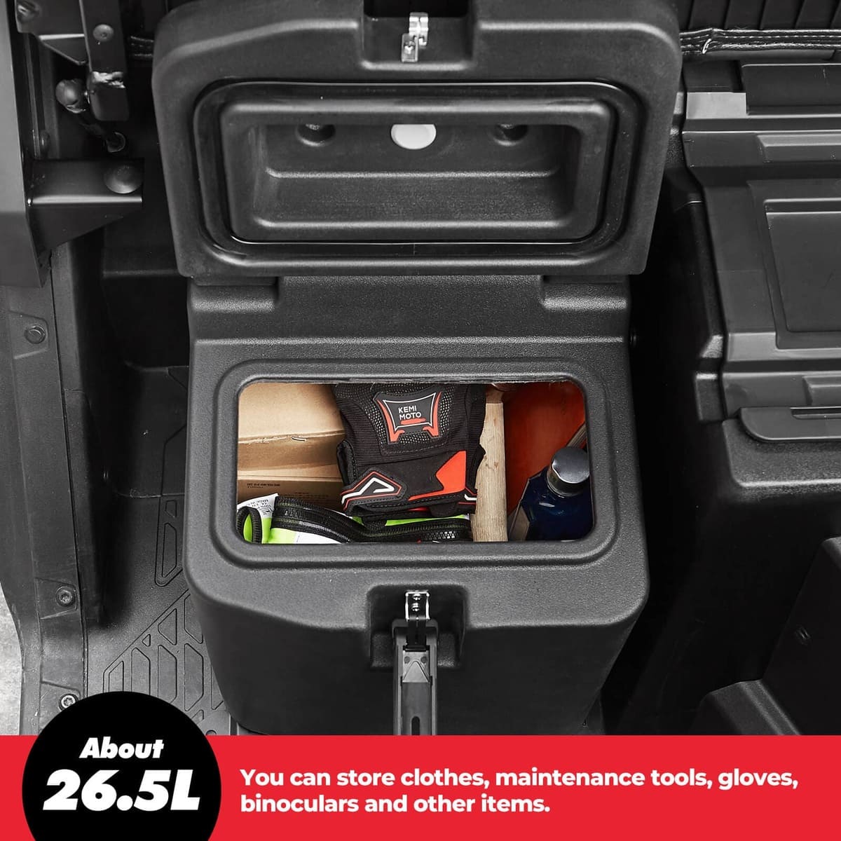 Kemimoto Polaris Ranger XP 1000 Big Size Cargo Box & Under Seat Storage Box