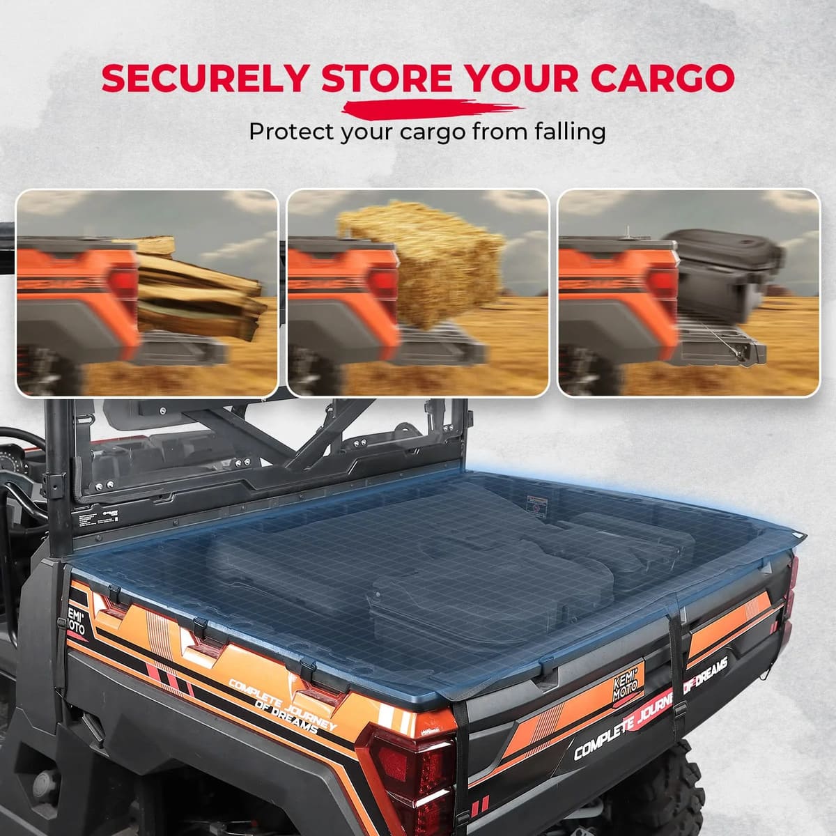 Kemimoto Polaris Ranger XP 1000 Crew UTV Cargo Bed Cover