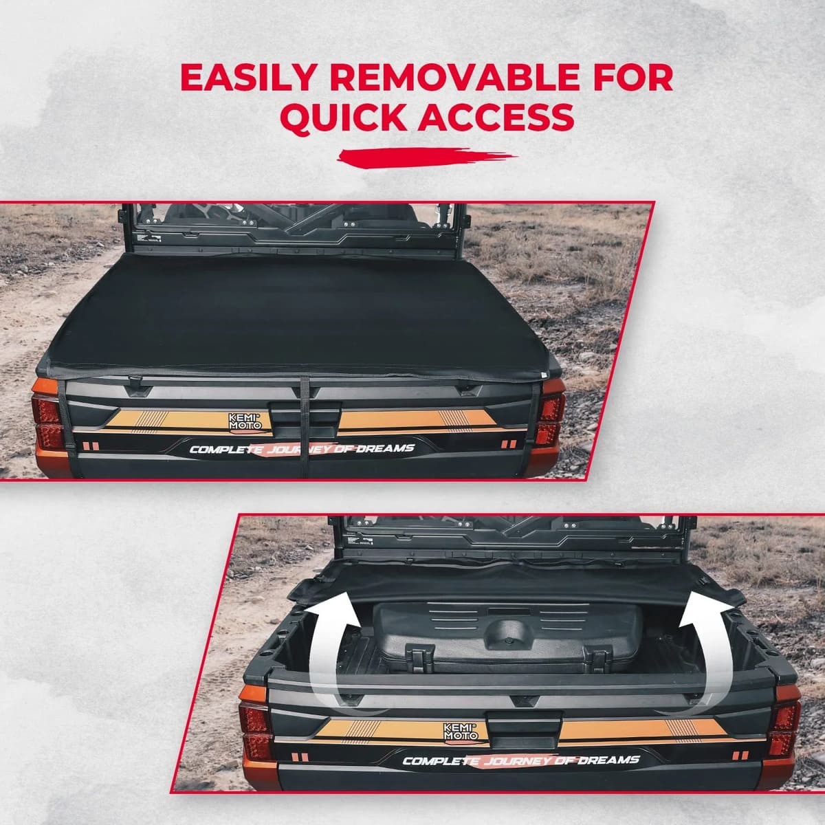 Kemimoto Polaris Ranger XP 1000 Crew UTV Cargo Bed Cover