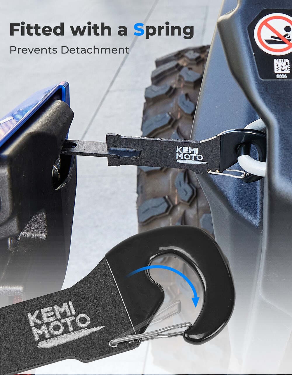 Kemimoto Polaris Ranger XP 1000 UTV 7" Anti Rust Easy Door Latches - 1 Pair