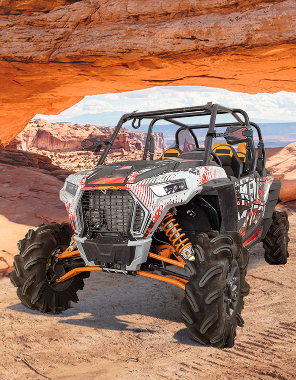 Kemimoto Polaris RZR 1.5"-2" UTV Roll Cage Side View Mirrors