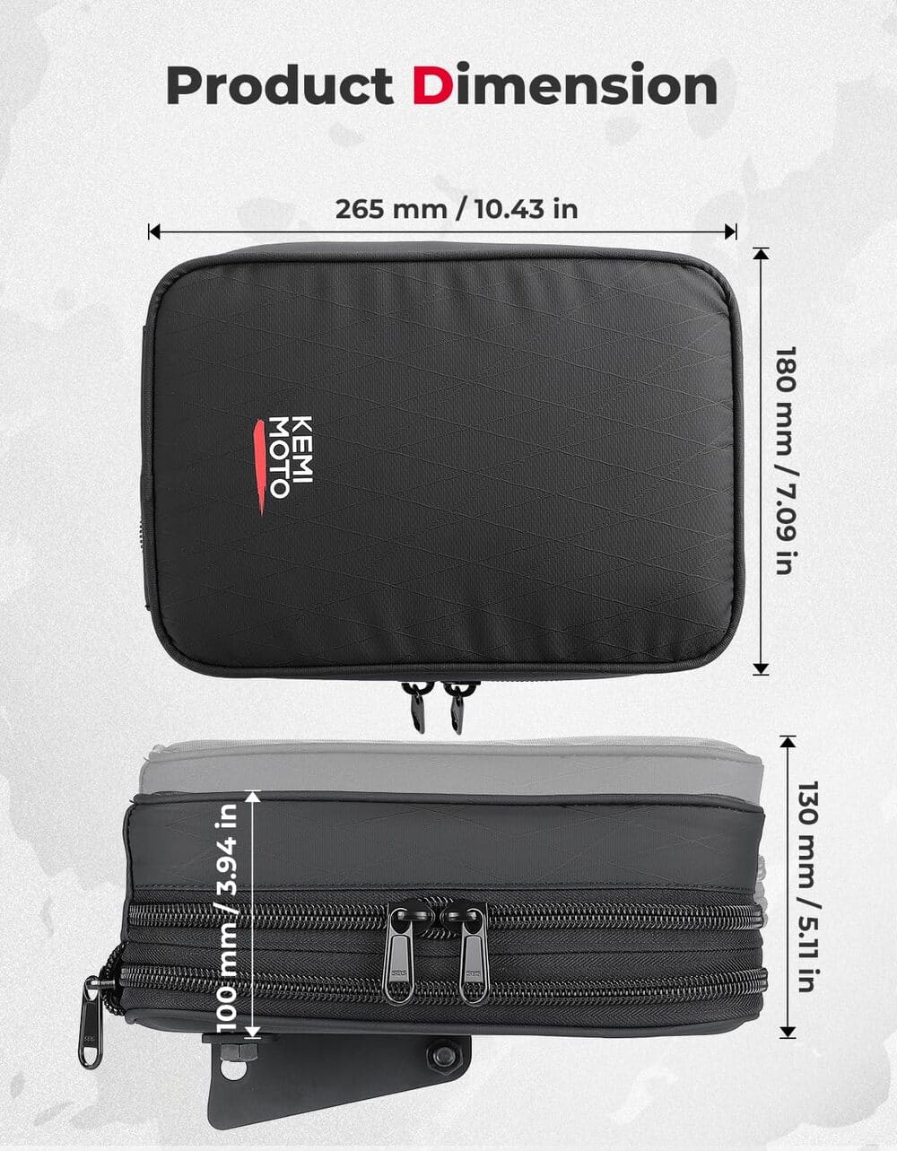 Kemimoto Polaris RZR 1000 XP UTV Armrest Safe Console Storage Bag