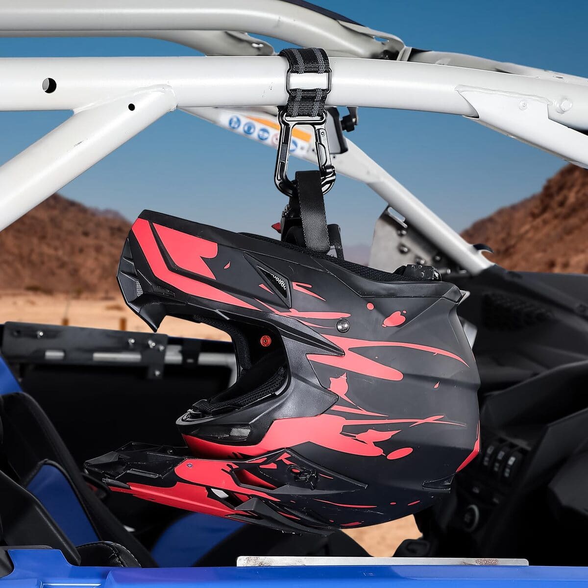 Kemimoto Polaris RZR 1.5" -2.0" Roll Bar UTV Helmet Hanger Hook - 2 Pcs