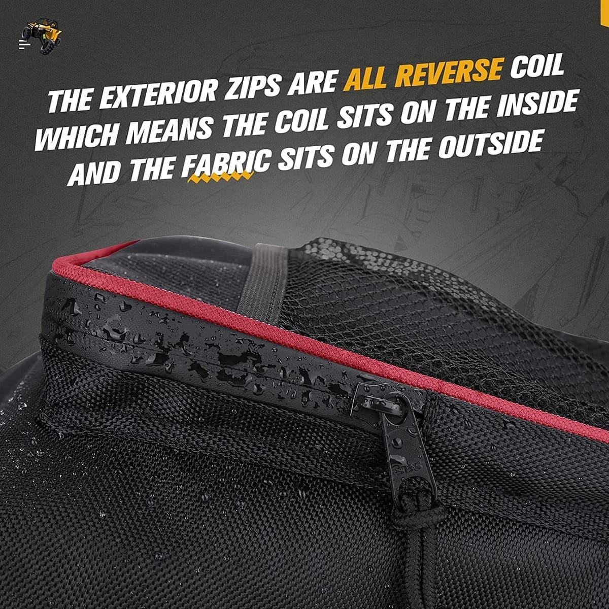 Kemimoto Polaris RZR Door Bags & Center Storage Bag