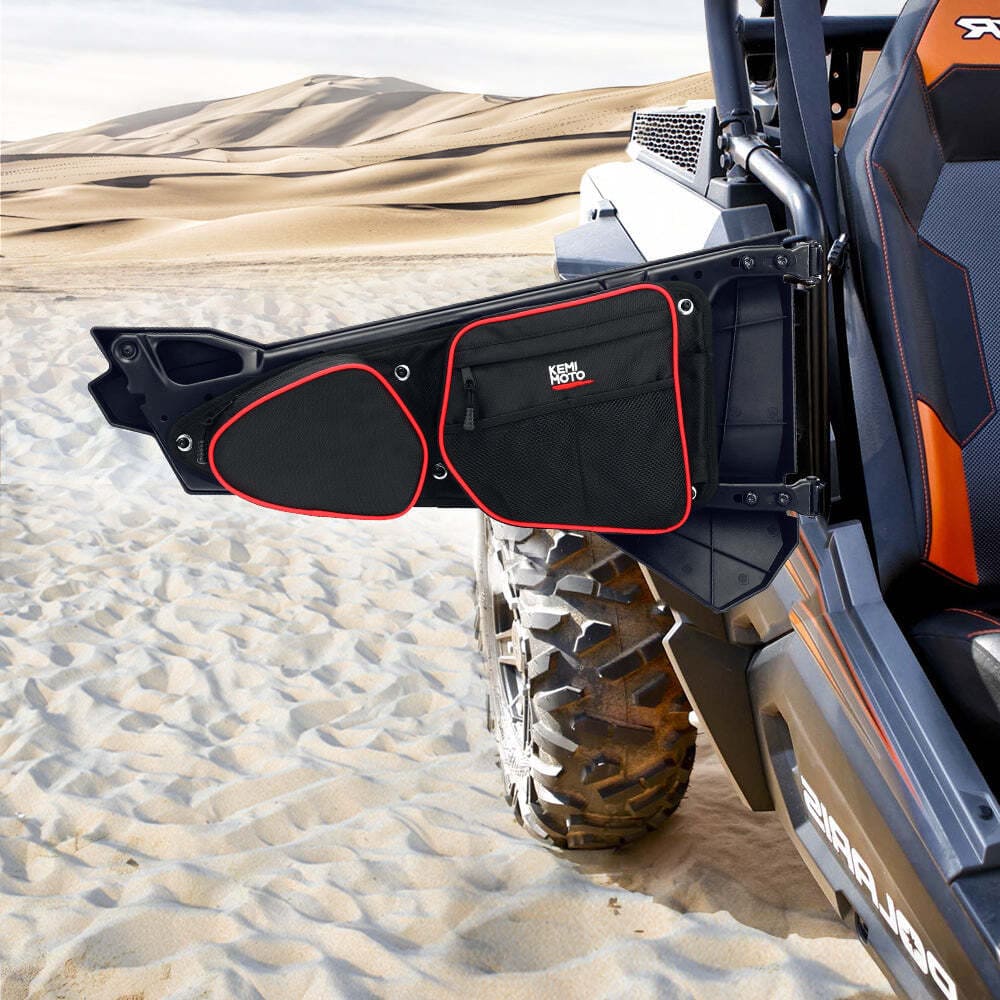 Kemimoto Polaris RZR Front Side Door Bags & Roof Overhead Storage Bag