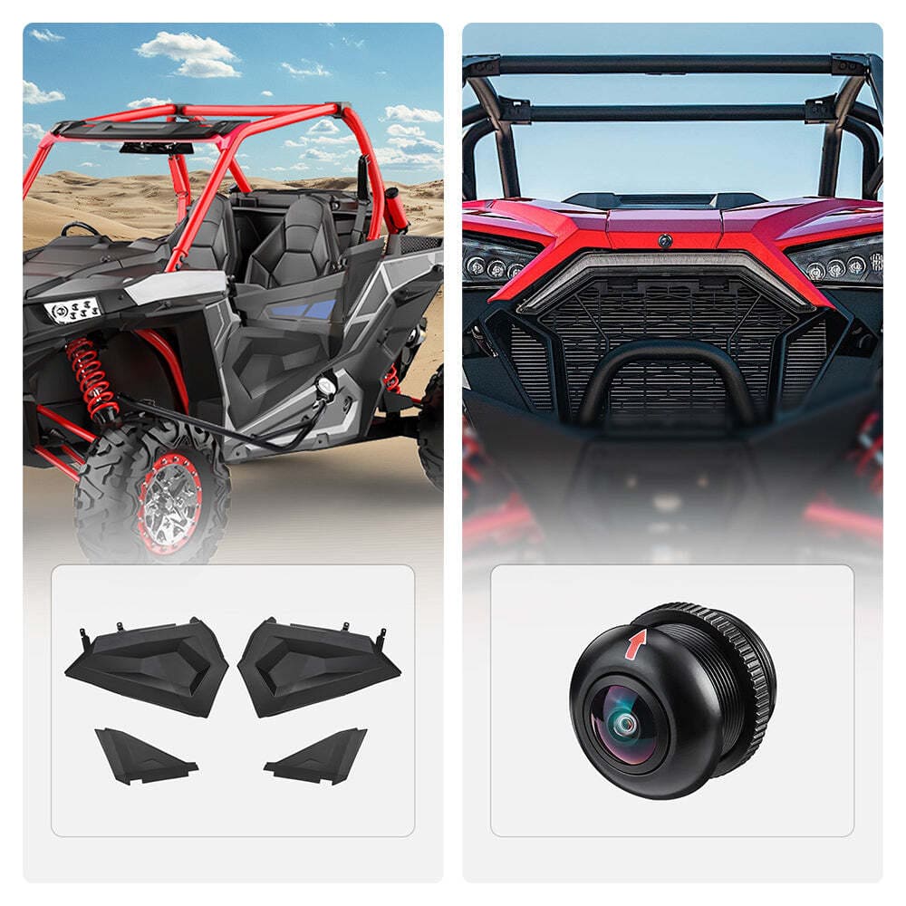 Kemimoto Polaris RZR XP Turbo Lower Half Door & Front Camera