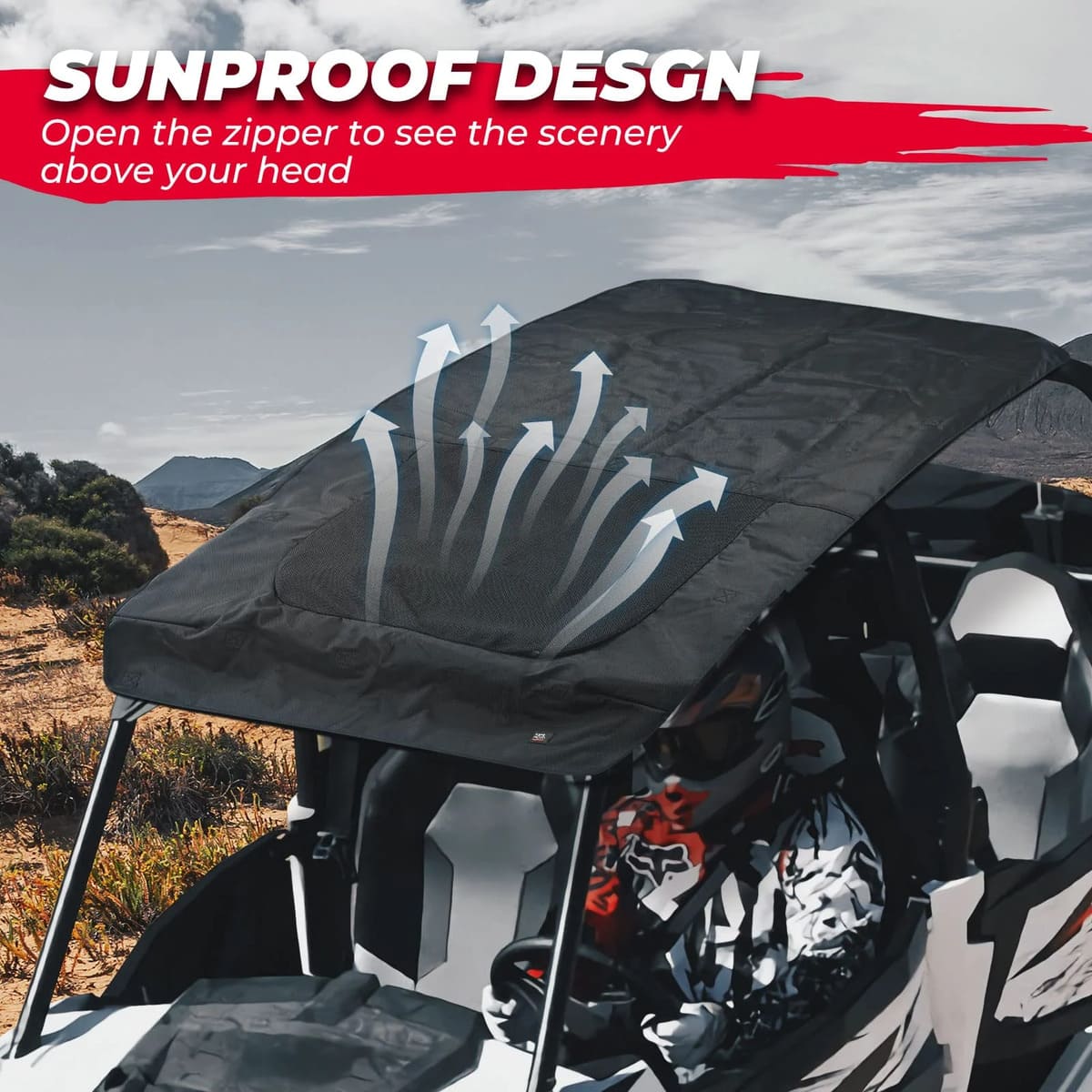 Kemimoto Polaris RZR Pro 4 XP 4-Seater 1680D Fabric Soft Top Roof