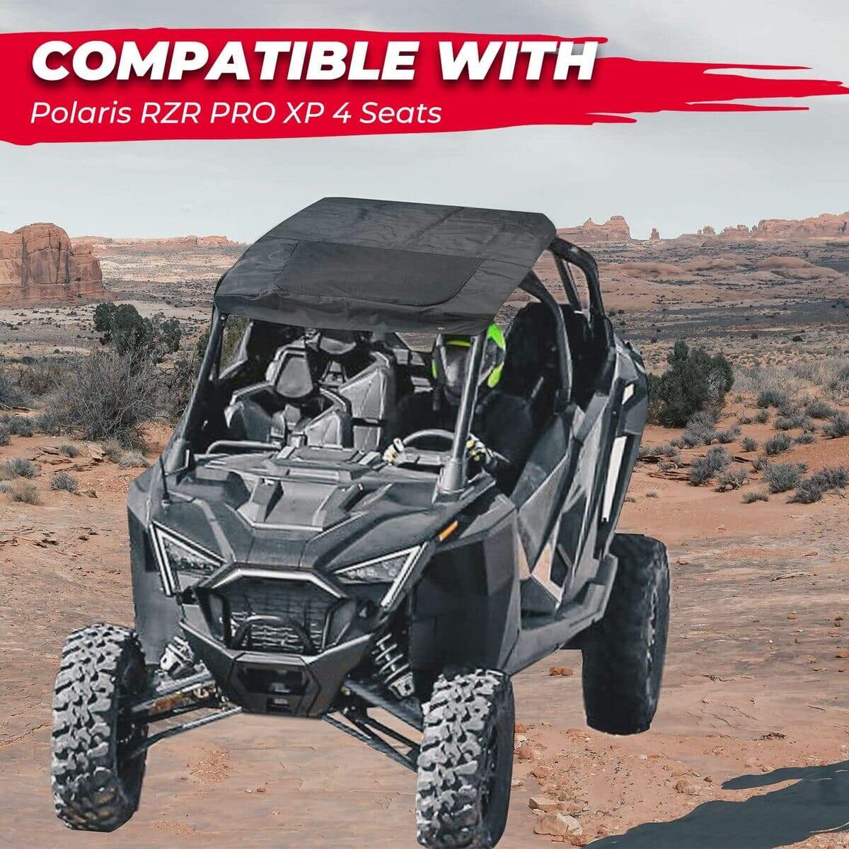 Kemimoto Polaris RZR Pro 4 XP 4-Seater 1680D Fabric Soft Top Roof