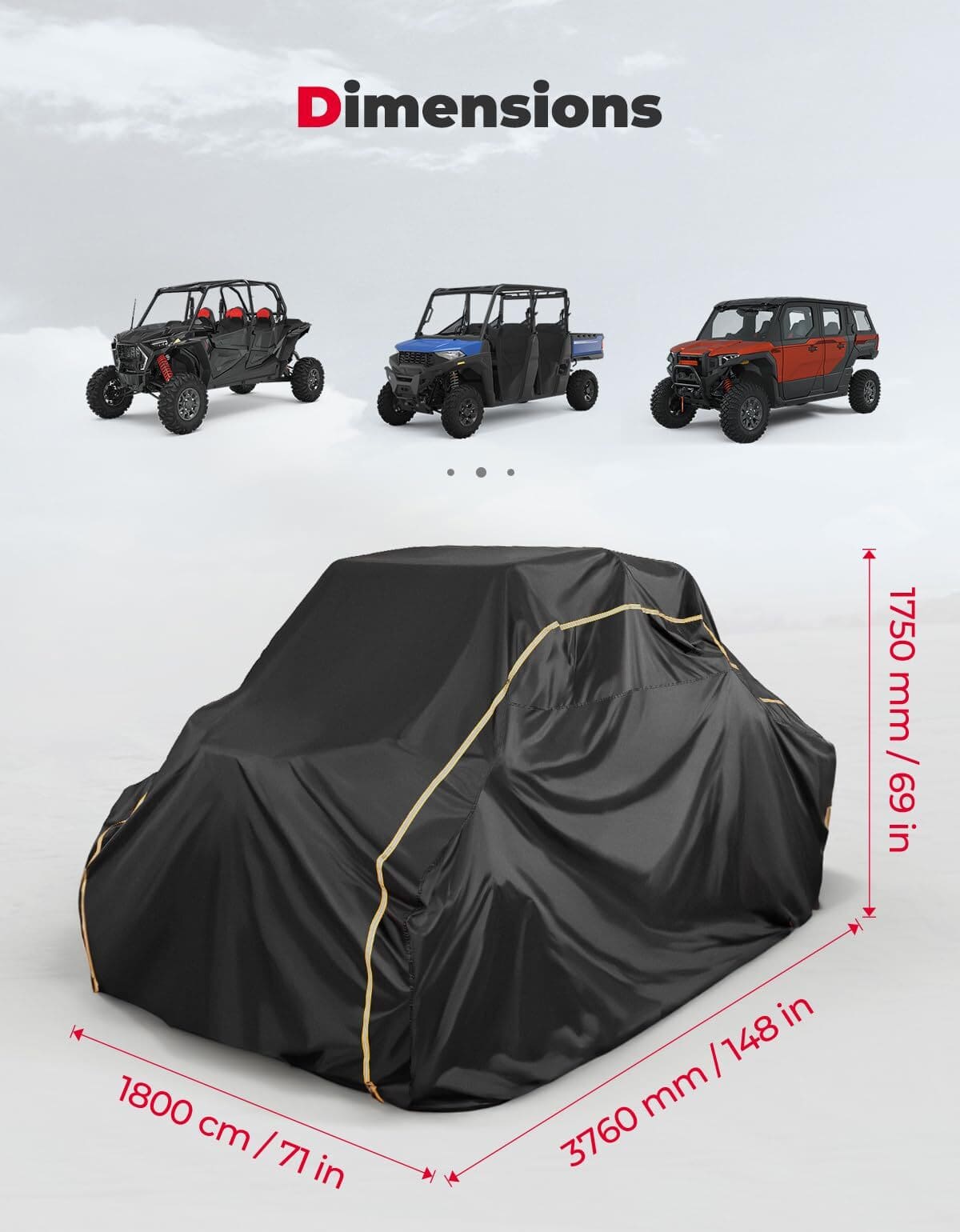 Kemimoto Polaris RZR Pro R 4 Seater UTV Cover