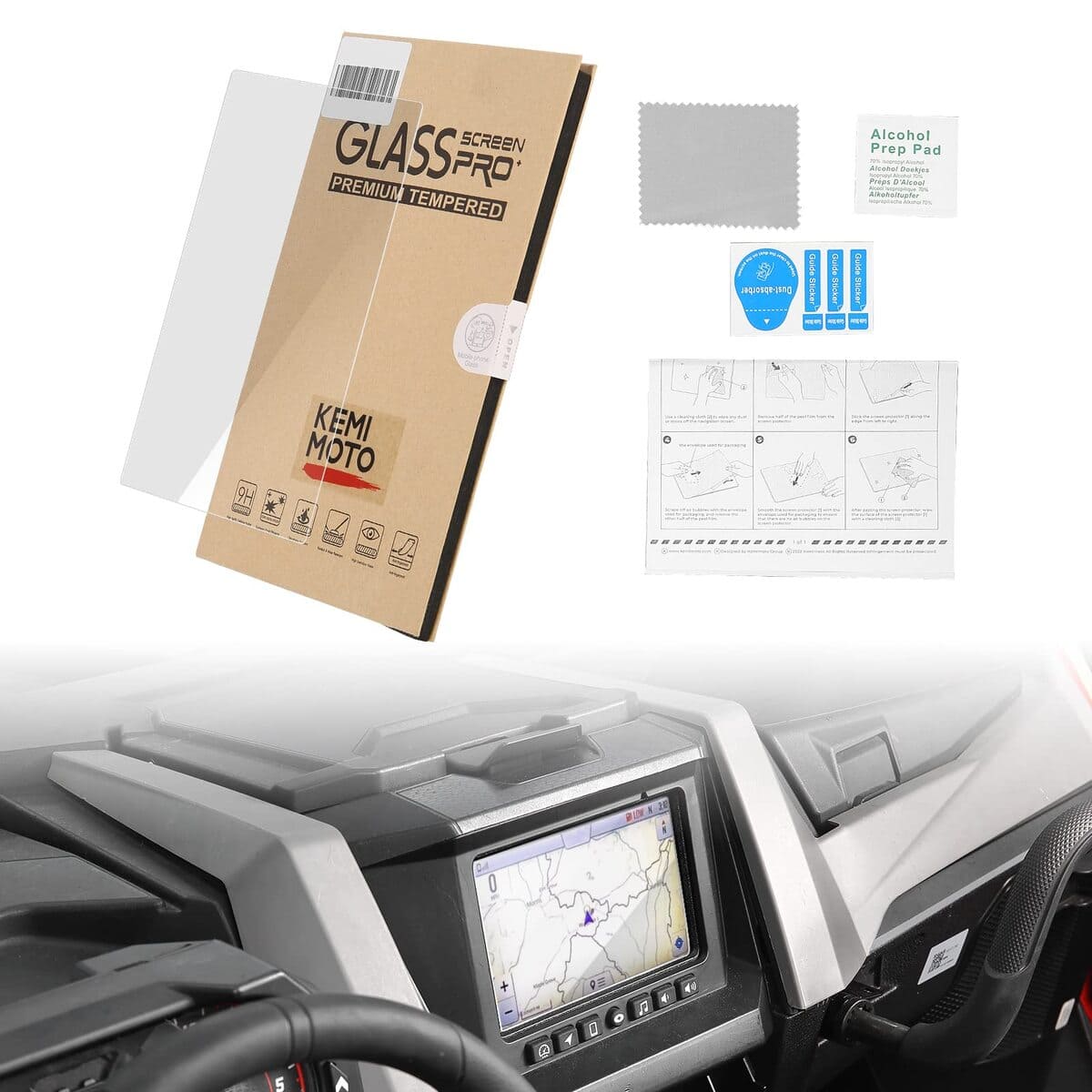 Kemimoto Polaris RZR Pro R Tempered Glass Screen Protector