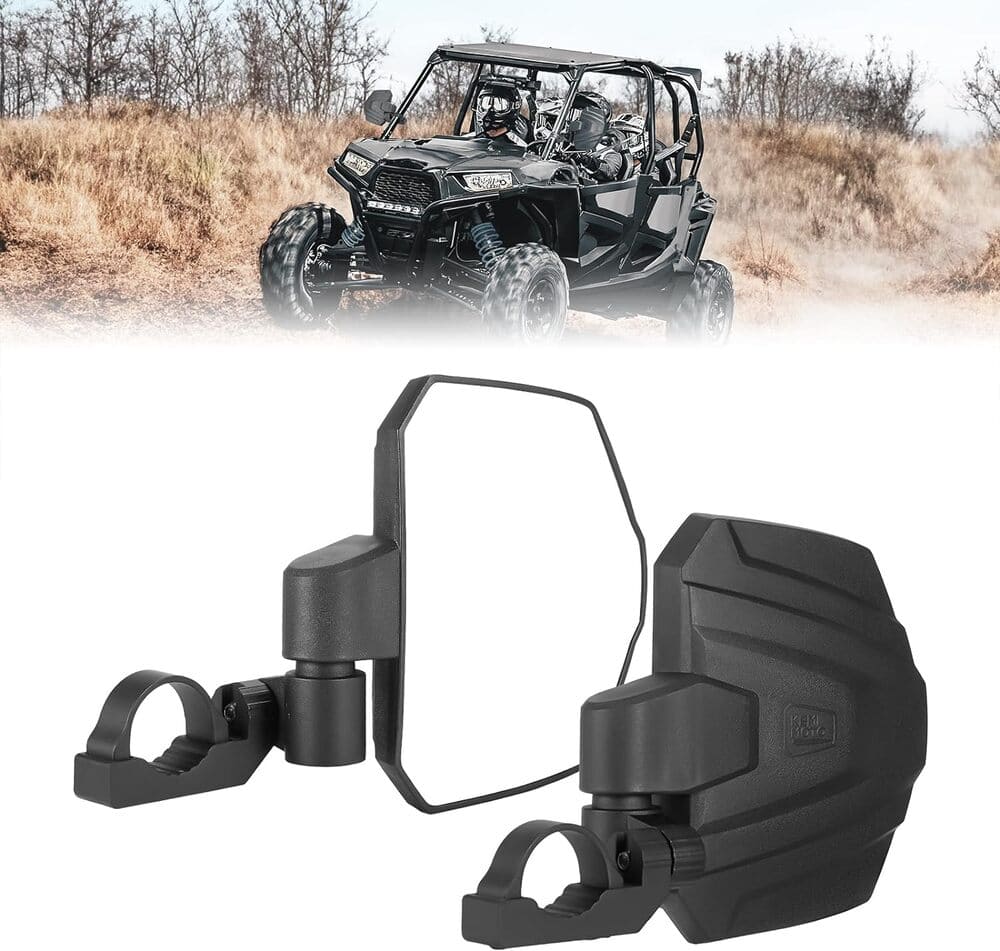Kemimoto Polaris RZR Pro R 1.65"-2" UTV Universal Large Side View Mirrors Roll Bar