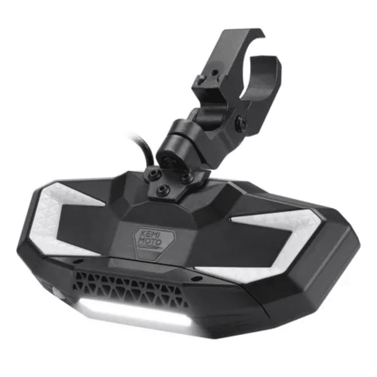 Kemimoto Polaris RZR Pro XP 1.65"-2" Roll Bar Rear View Mirror w/ Light Built-in Rechargeable Battery