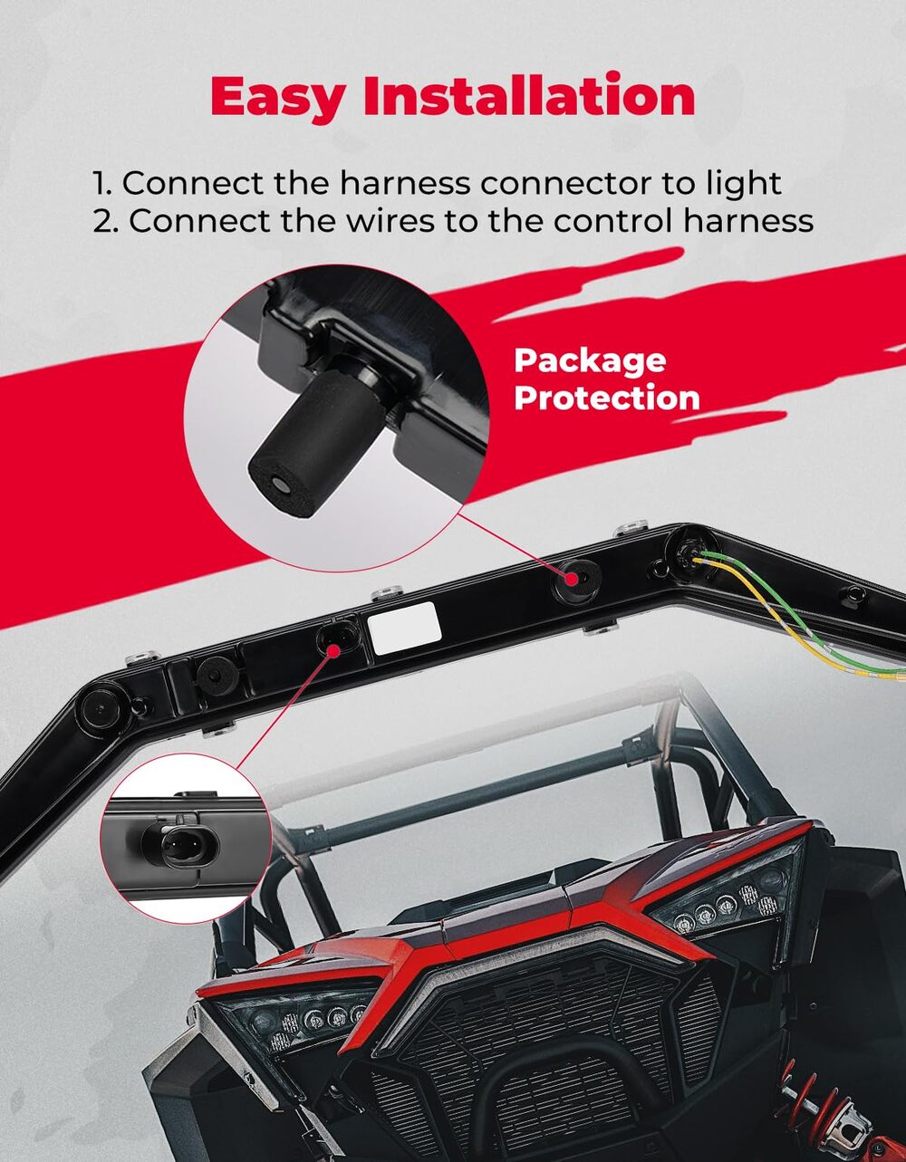 Kemimoto Polaris RZR PRO XP/4 RGB Turn Signal Light, Fang Light