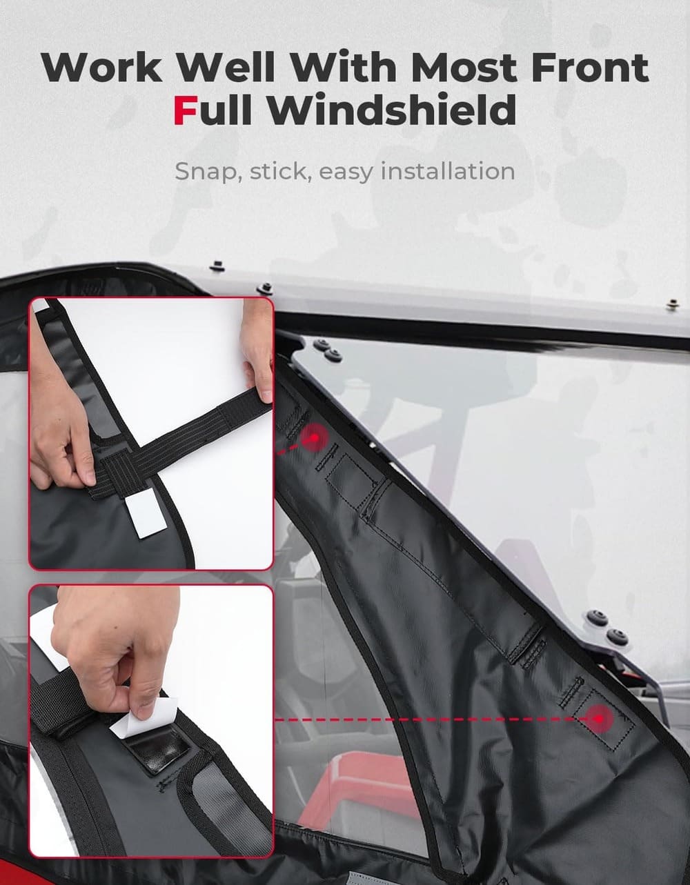 Kemimoto Polaris RZR Pro XP 4 Soft Upper Door Cab Enclosure Set