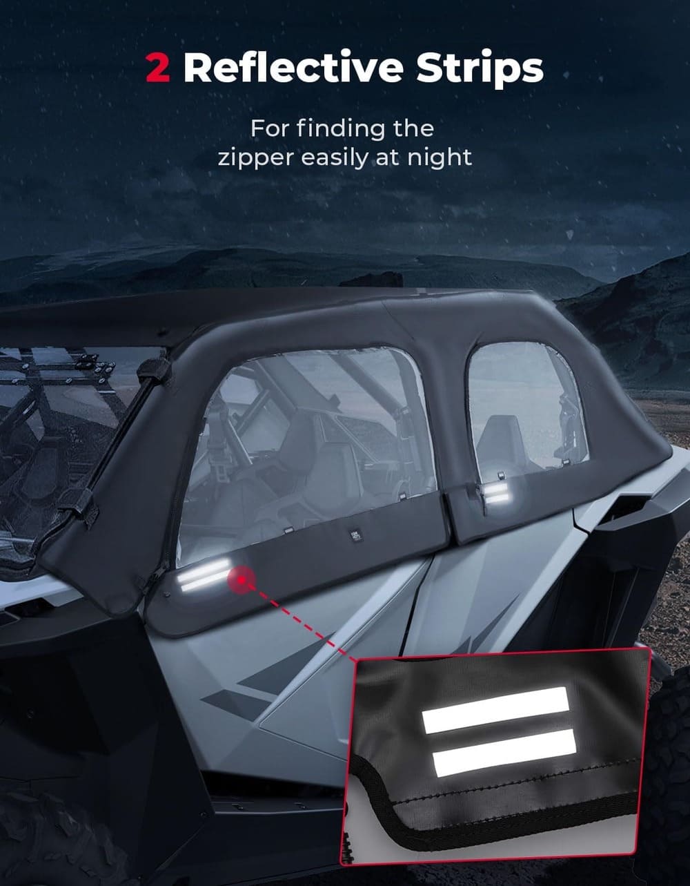 Kemimoto Polaris RZR Pro XP 4 Soft Upper Door Cab Enclosure Set