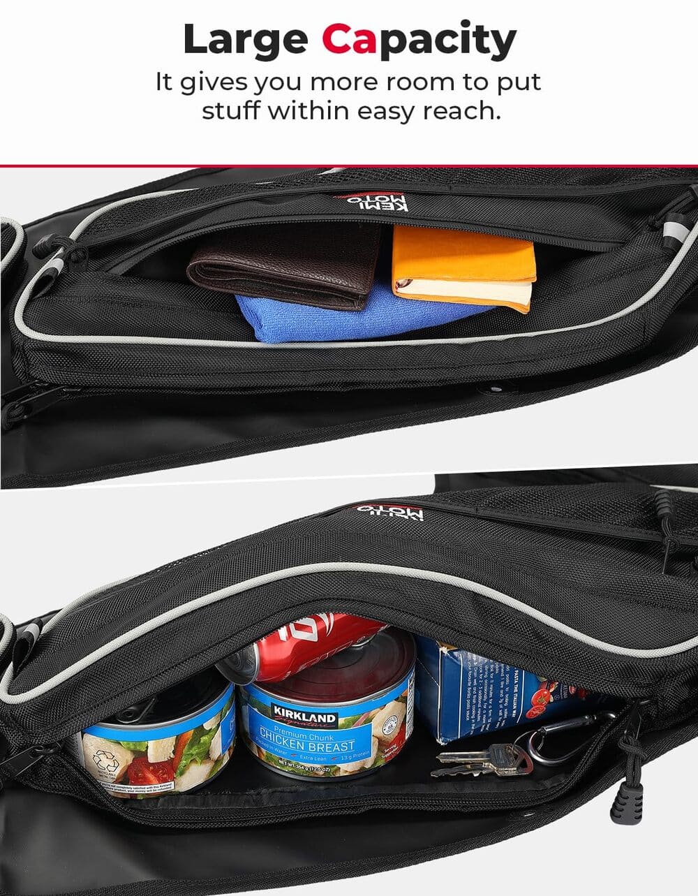 Kemimoto Polaris RZR Pro XP Front Door Bags w/ Knee Pads