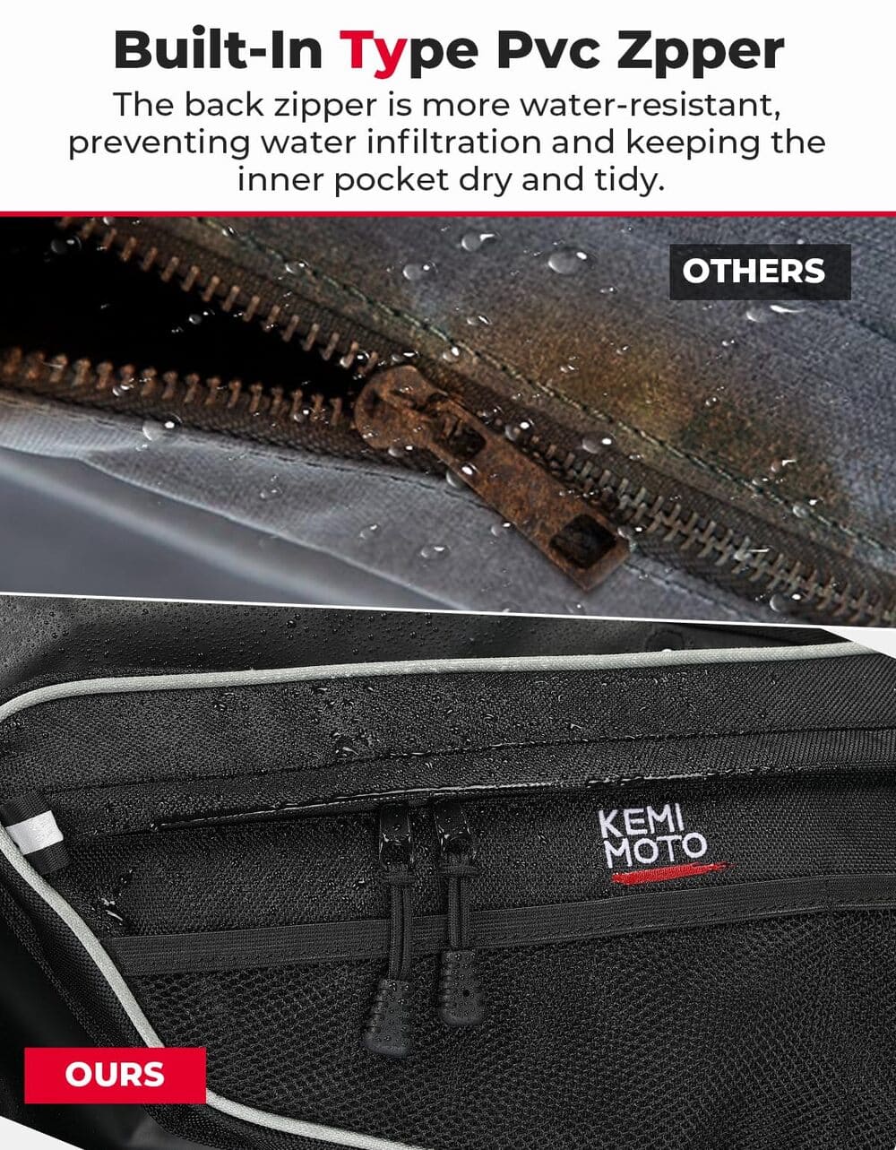 Kemimoto Polaris RZR Pro XP Front Door Bags w/ Knee Pads