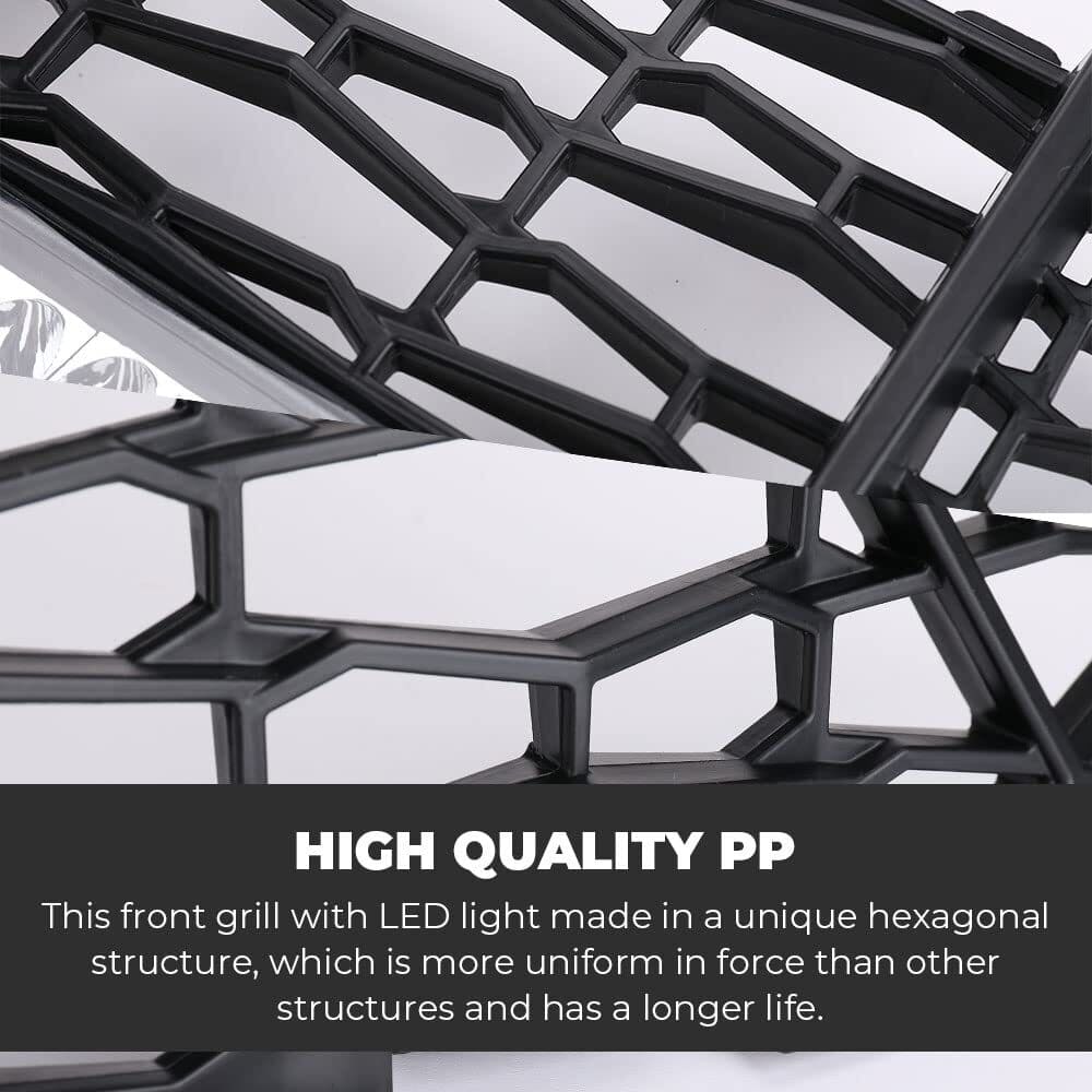 Kemimoto Polaris RZR Pro XP Front Mesh Grill w/ LED Light Bar