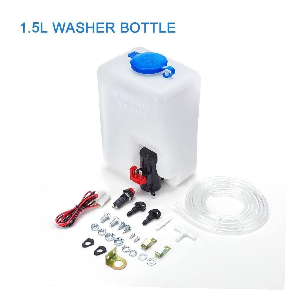 Kemimoto Polaris RZR/Ranger 12V Electric Windshield Wiper Washer Kit