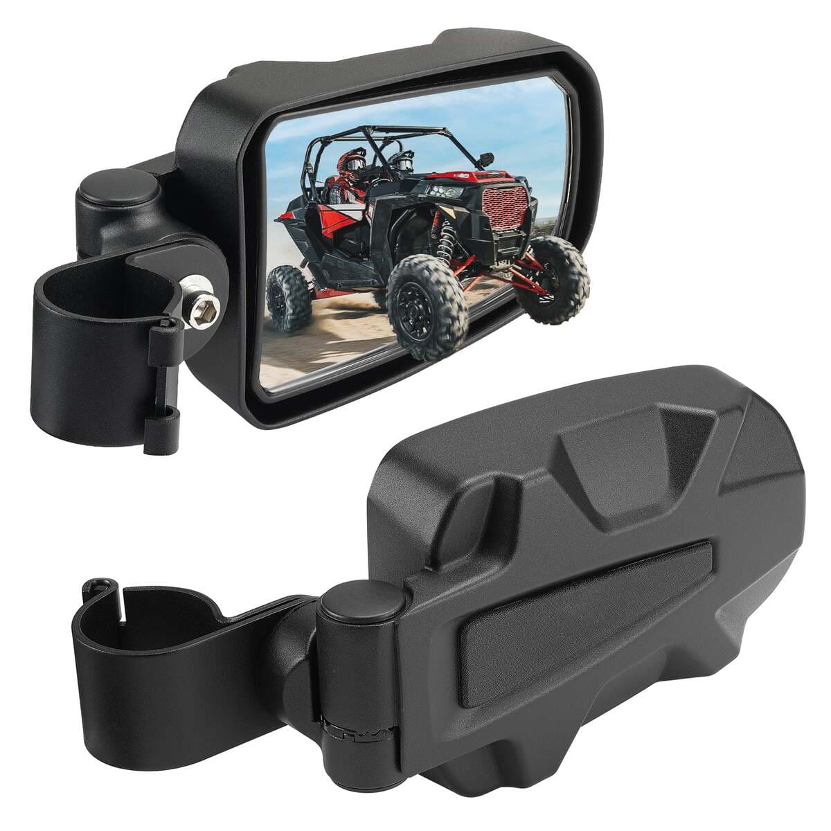 Kemimoto Polaris RZR XP 1000 1.75" Roll Cage Folding Adjustable Surface Side Mirrors - 1 pair