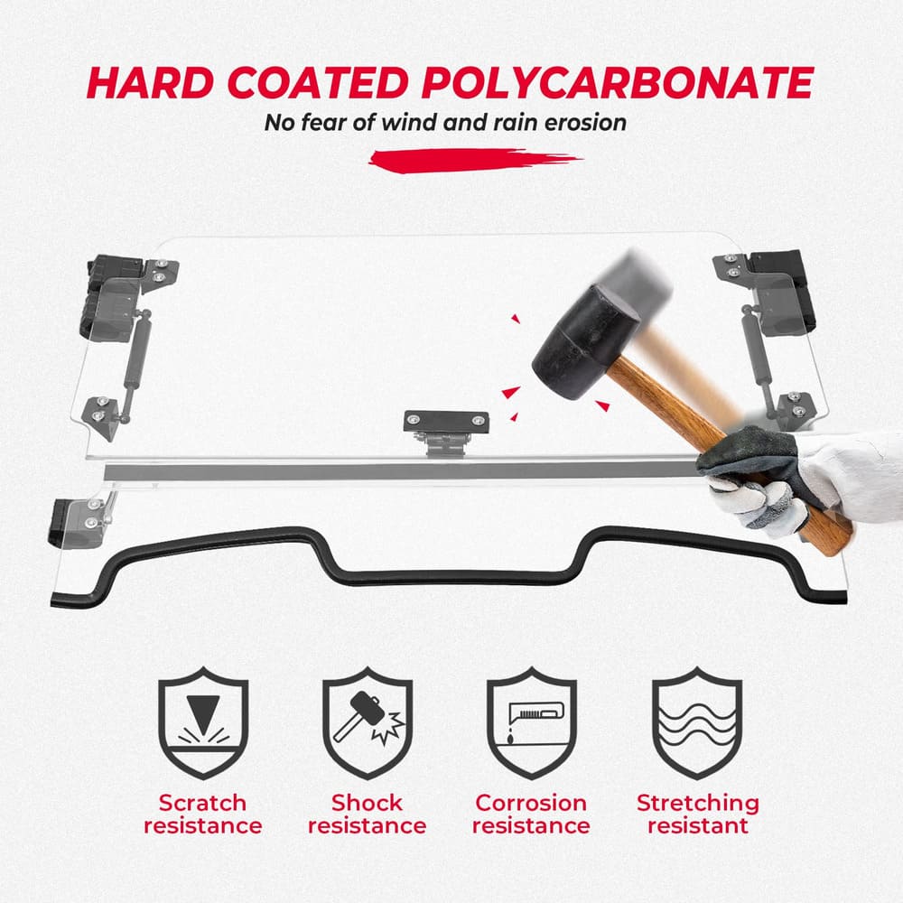 Kemimoto Polaris RZR XP 1000 3-IN-1 Folding Windshield