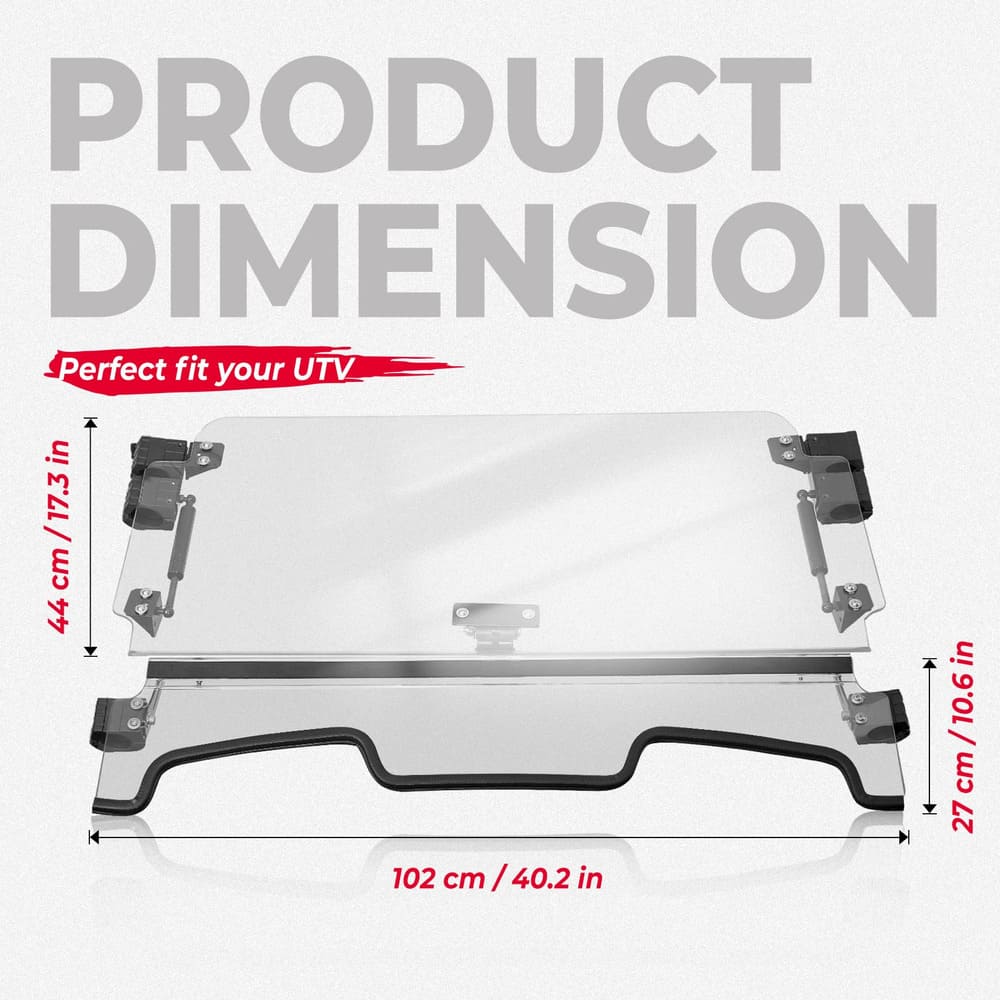 Kemimoto Polaris RZR XP 1000 3-IN-1 Folding Windshield