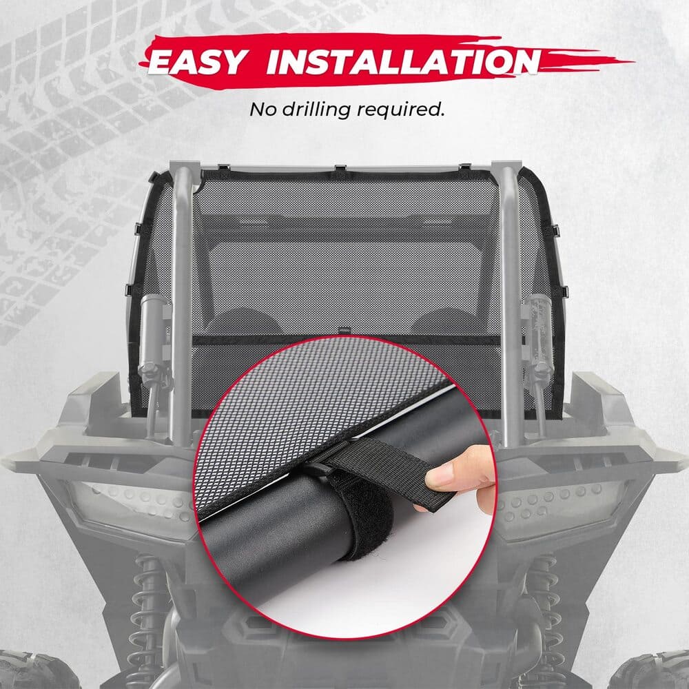 Kemimoto Polaris RZR XP 1000/4 Rear Window Net Soft Mesh