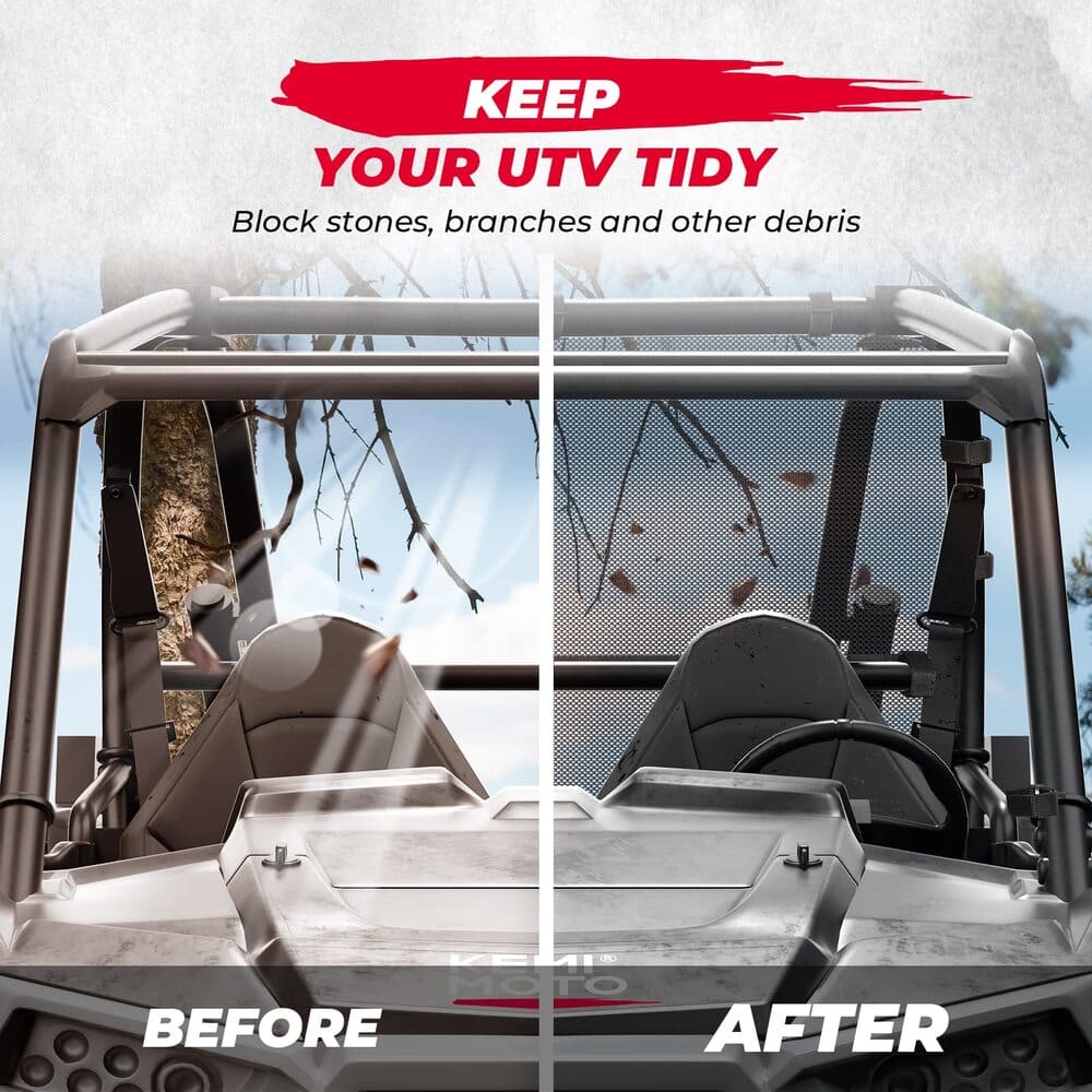 Kemimoto Polaris RZR XP 1000/4 Rear Window Net Soft Mesh