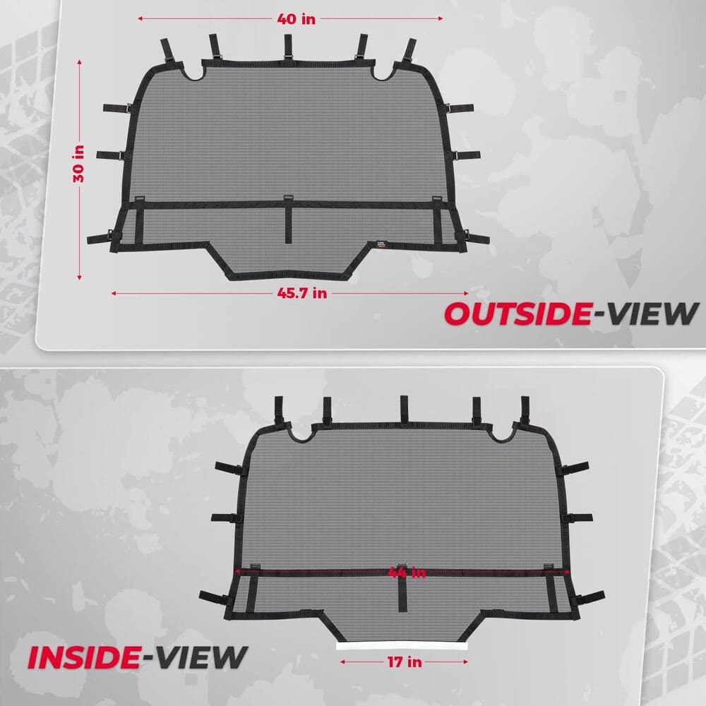 Kemimoto Polaris RZR XP 1000/4 Rear Window Net Soft Mesh