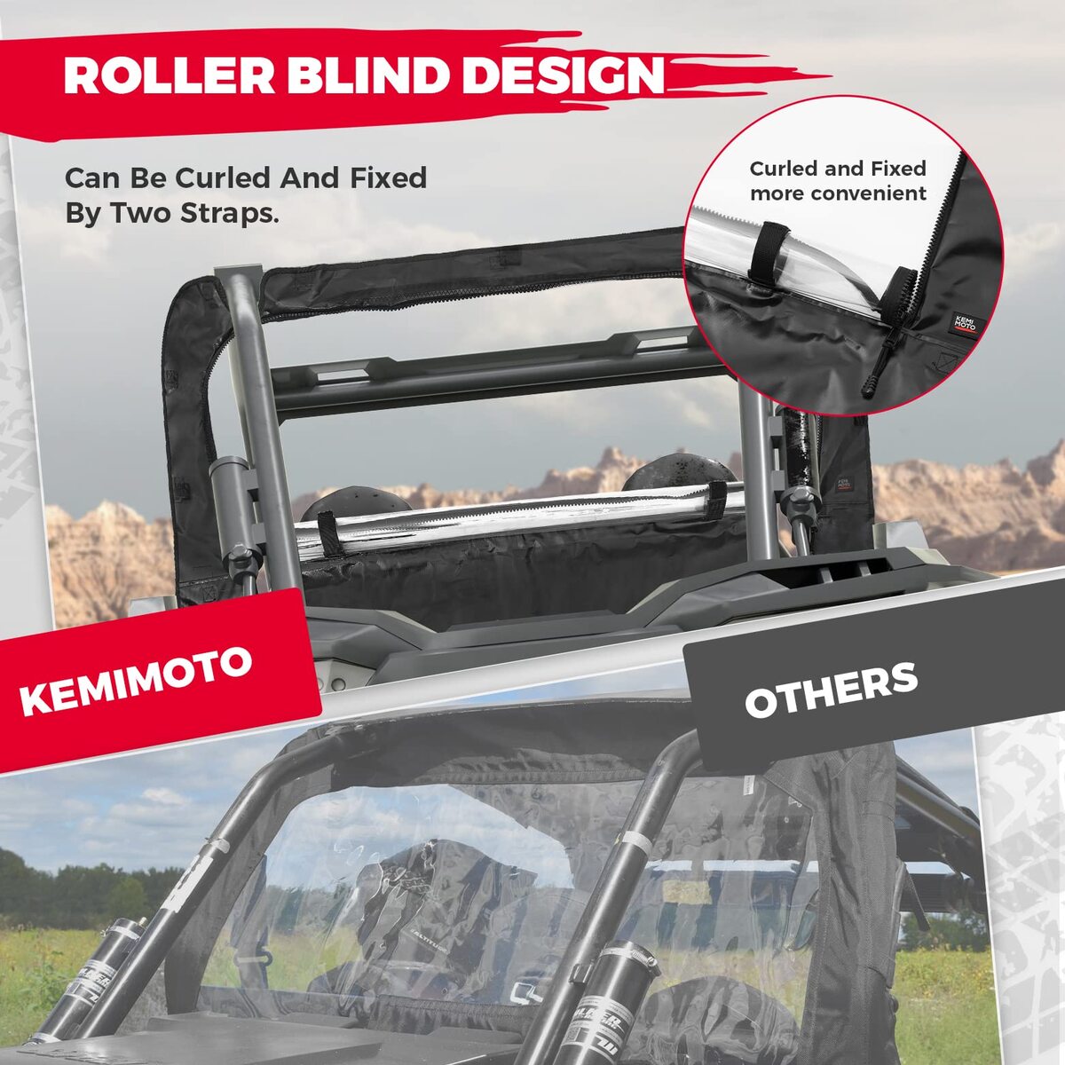 Kemimoto Polaris RZR XP 1000 Cab Enclosures & Soft Rear Windshield