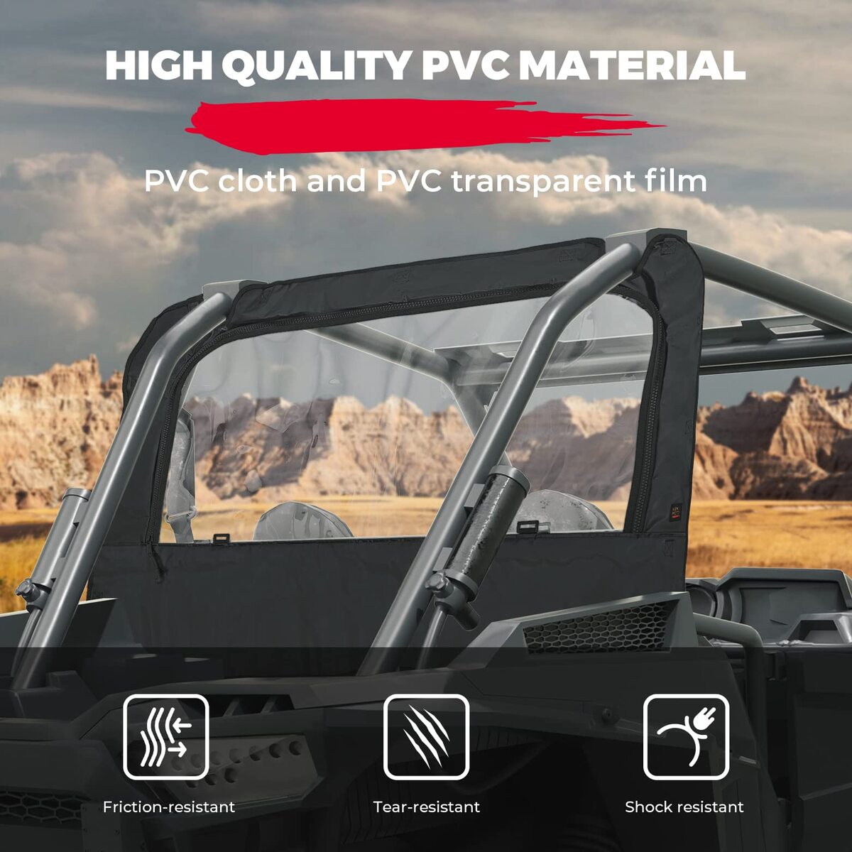 Kemimoto Polaris RZR XP 1000 Cab Enclosures & Soft Rear Windshield