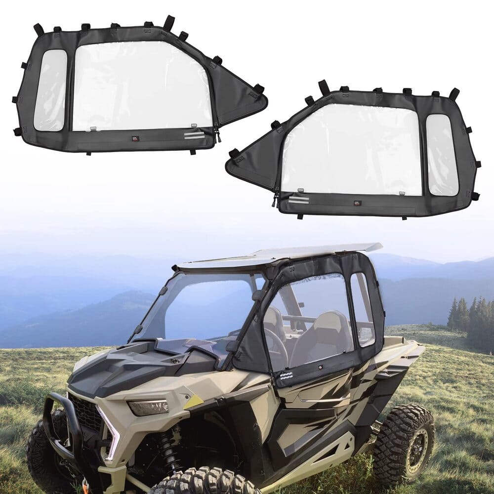Kemimoto Polaris RZR XP 1000 Cab Enclosures Soft Upper Doors & Front Windshield