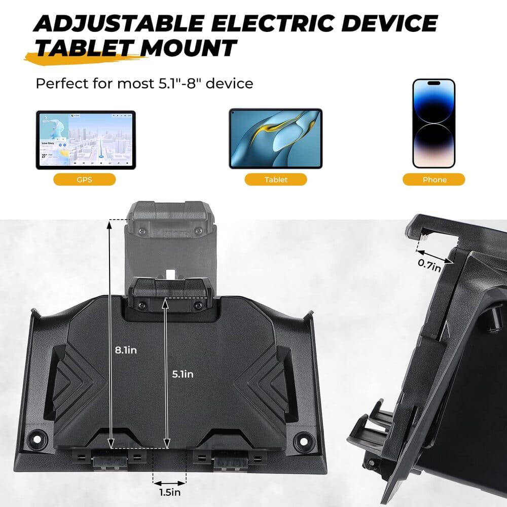Kemimoto Polaris RZR XP 1000 Electric Device GPS Mount Storage Box