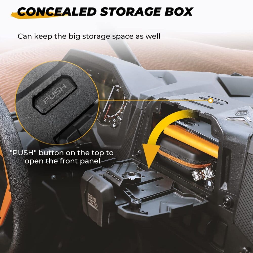 Kemimoto Polaris RZR XP 1000 Electric Device GPS Mount Storage Box