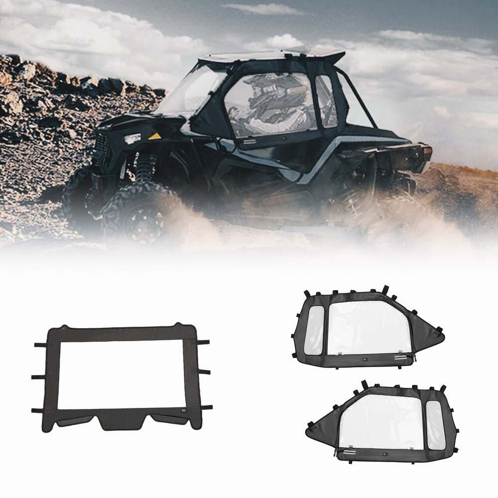 Kemimoto Polaris RZR XP 1000 Front Soft Clear Windshield & Soft Cab Enclosures