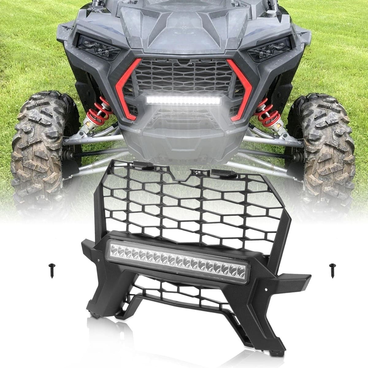Kemimoto Polaris RZR XP 1000 Front Lower Mesh Grill Radiator Guards
