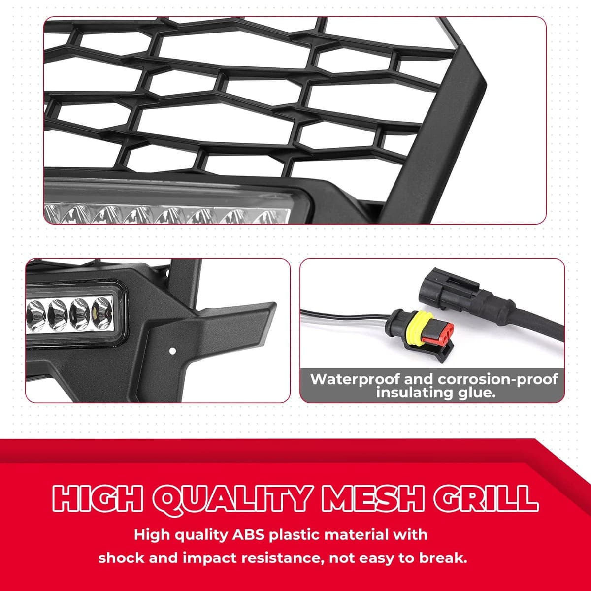 Kemimoto Polaris RZR XP 1000 Front Lower Mesh Grill Radiator Guards