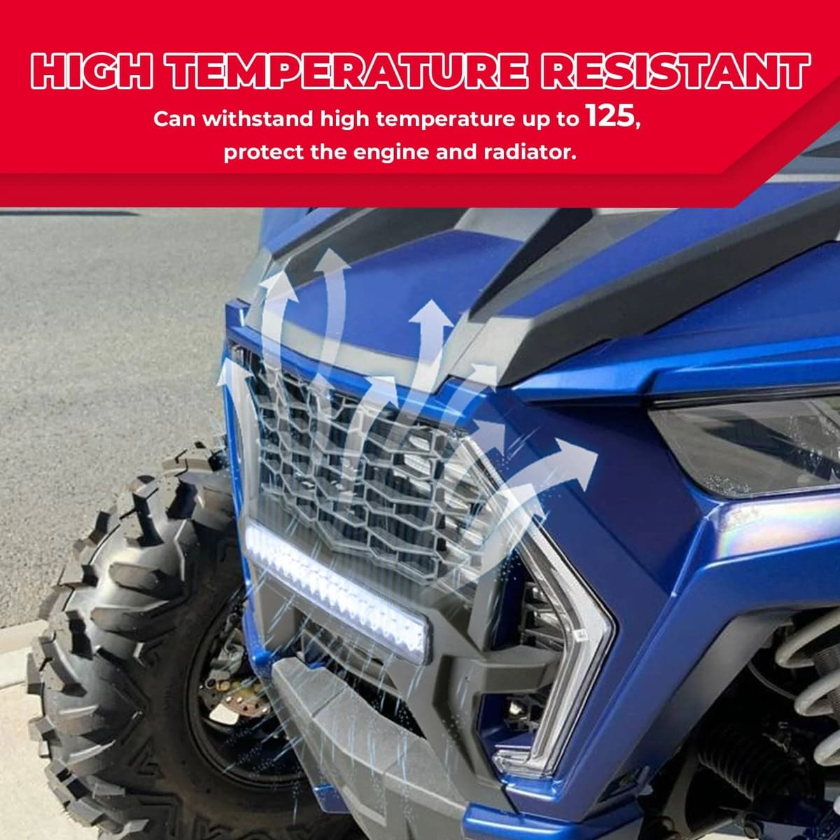 Kemimoto Polaris RZR XP 1000 Front Lower Mesh Grill Radiator Guards