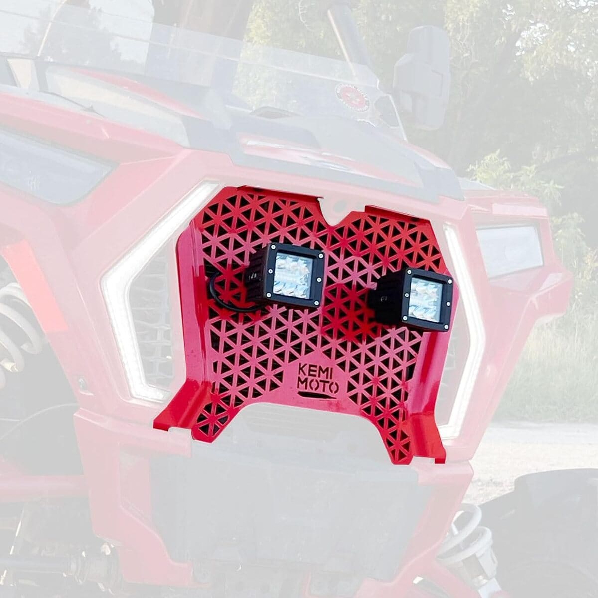 Kemimoto Polaris RZR XP 1000 UTV Metal Front Grill Light