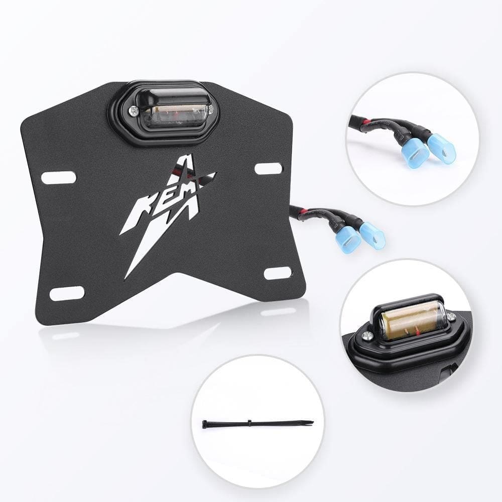 Kemimoto Polaris RZR XP 1000 Universal LED License Plate Bracket Kit