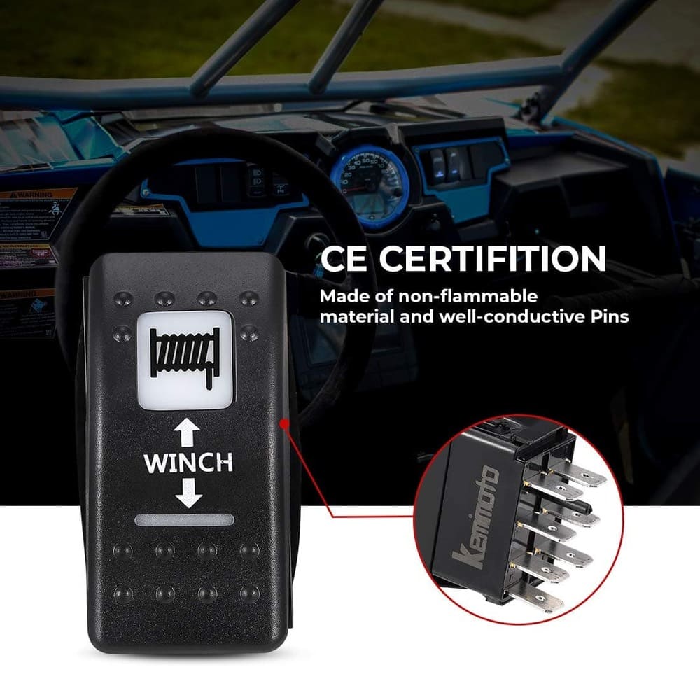 Kemimoto Polaris RZR XP 1000 Winch Rocker Switches - 7 Pin
