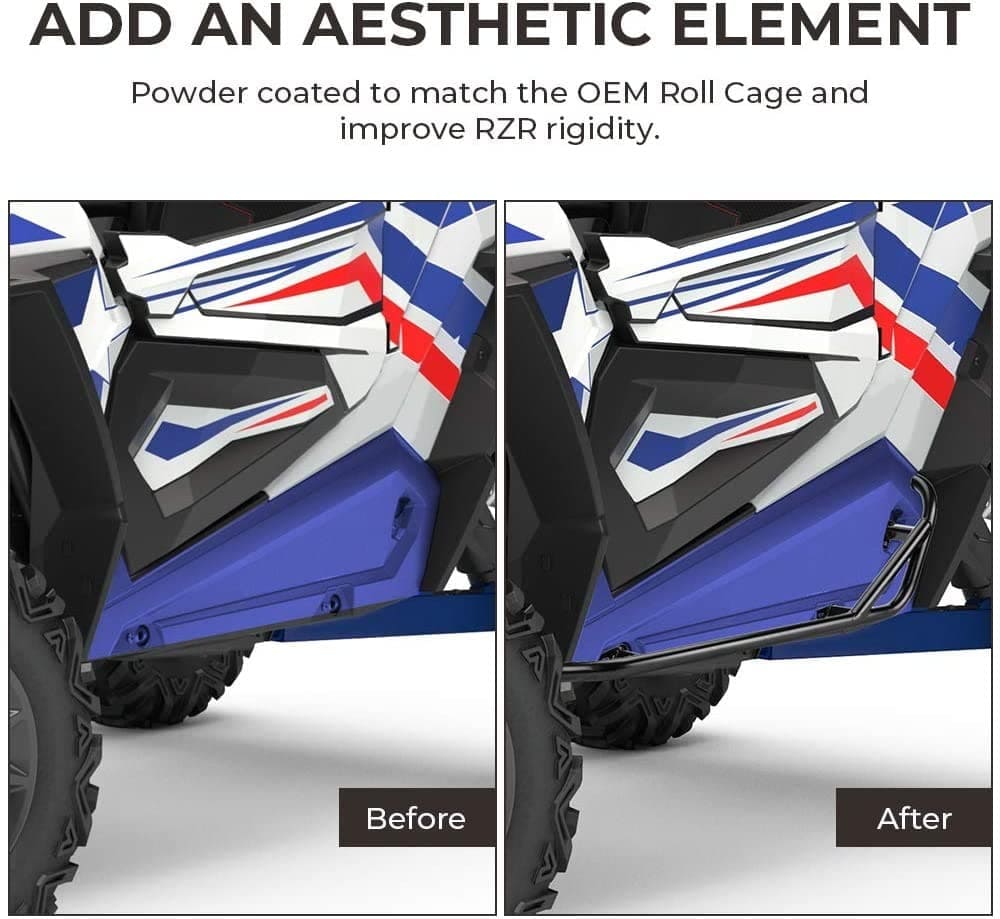 Kemimoto Polaris RZR XP 1000/XP Turbo Nerf Bars Rock Sliders