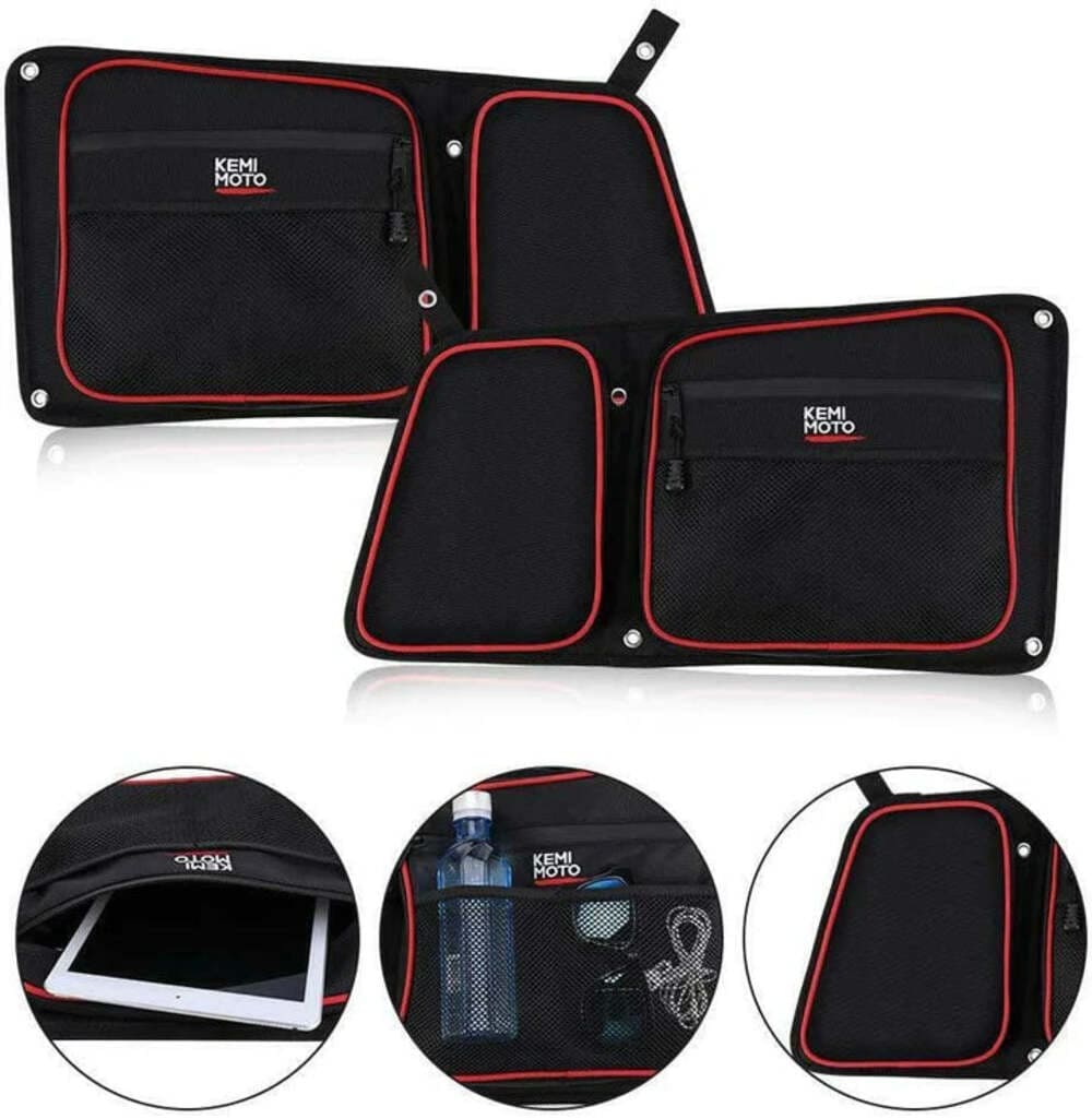 Kemimoto Polaris RZR XP 4 1000 Lower Door Storage Bag & Rear Side Door Bags