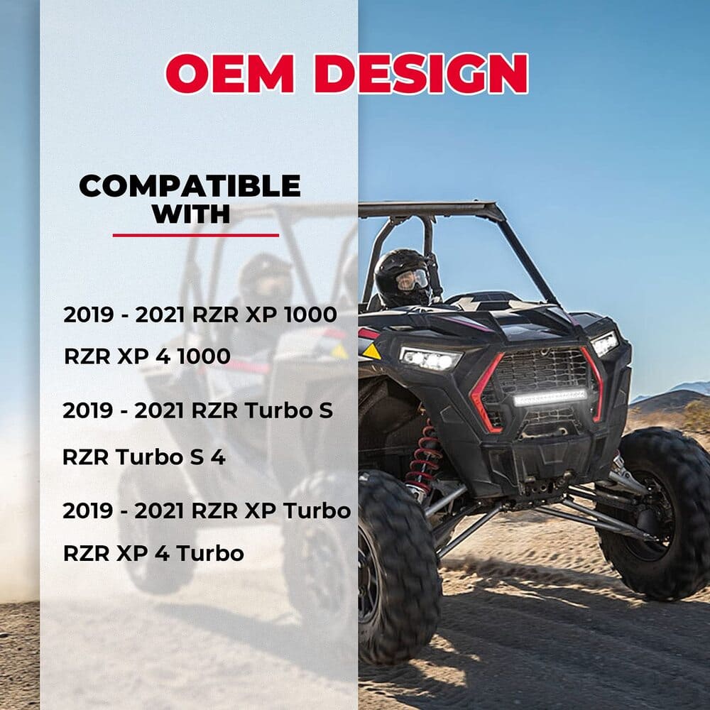 Kemimoto Polaris RZR XP1000/4 1000 Front Grill Light & Front Bumper