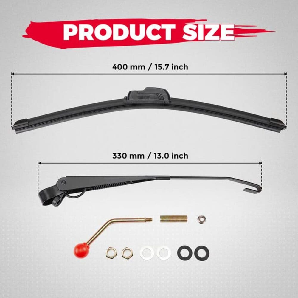 Kemimoto Polaris UTV Hand Operated Manual Windshield Wiper Kit
