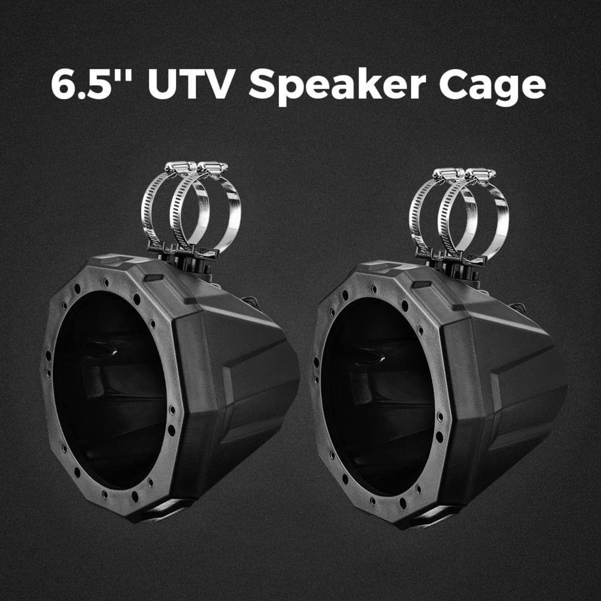 Kemimoto Universal 6.5" Speaker Cage Swivel Pods w/ 1.75 to 2" Mounting Clamps